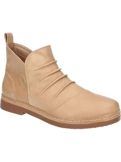 Bella Vita Raquel Womens Leather Padded Insole Booties In Saddle Burnished Leather
