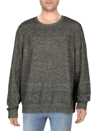 Calvin Klein Mens Marled Wool Blend Crewneck Sweater In Multi