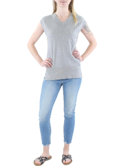 City Studio Juniors Womens Knit Sleeveless Sweaterdress In Grey