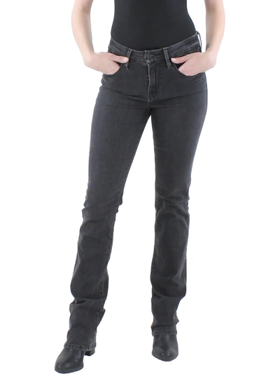 Frame Tierra Womens Mini Stretch Bootcut Jeans In Black