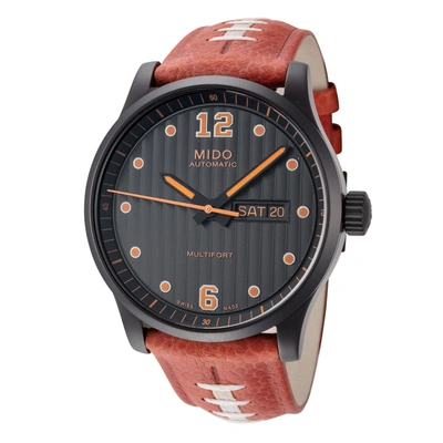 Mido Men's M0054303605080 Multifort 42mm Automatic Watch In Orange