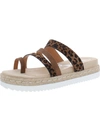 VERY G GROOVE 2 WOMENS LEOPARD PRINT CASUAL STRAPPY SANDALS