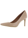 Calvin Klein Gayle Womens Leather Pointed Toe Heels In Beige