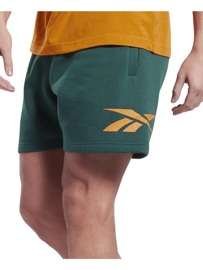 Reebok Vector Mens Relaxed Fit Fitness Shorts In Green