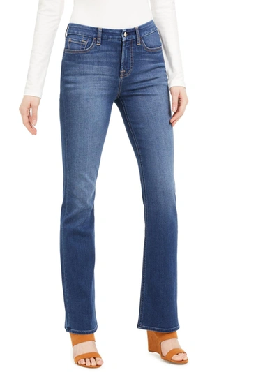 Jen7 Womens Mid-rise Slim Bootcut Jeans In Blue