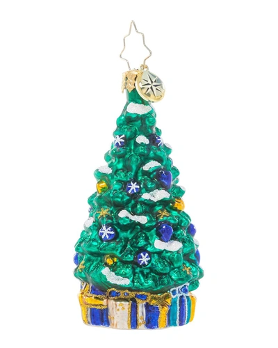 Christopher Radko Shimmering In Sapphire Gem Christmas Ornament