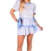 Emily Mccarthy Sophie Scallop Top In Santorini Stripe In Blue