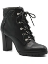 ADRIENNE VITTADINI TRAILER WOMENS FAUX LEATHER QUILTED COMBAT & LACE-UP BOOTS