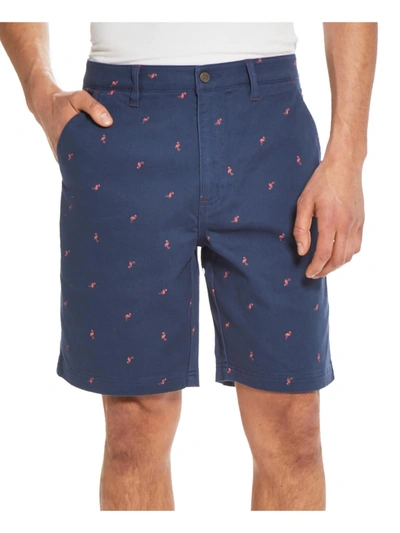 Weatherproof Vintage Men's 7" Inseam Printed Stretch Cotton Shorts In Blue