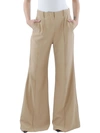 GRACIA WOMENS PINTUCK WIDE LEG FLARED PANTS