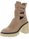 FREE PEOPLE JESSE WOMENS LEATHER LUGGED SOLE ANKLE BOOTS