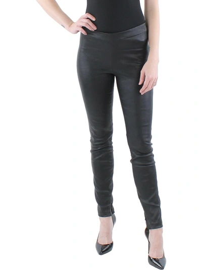 VINCE WOMENS LAMB LEATHER STRETCH LEGGINGS