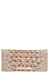 BRAHMIN 'ADY' CROC EMBOSSED CONTINENTAL WALLET