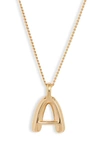 Jenny Bird Monogram Pendant Necklace In High Polish Gold - A