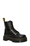 Dr. Martens' Jadon Platform Boot In Black Polished Smooth