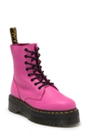 Dr. Martens' Jadon Leather Platform Ankle Boots In Pink