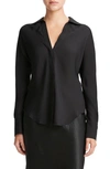 VINCE DOLMAN SLEEVE SATIN SHIRT