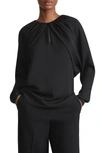 LAFAYETTE 148 BOLERO SLEEVE SILK TOP