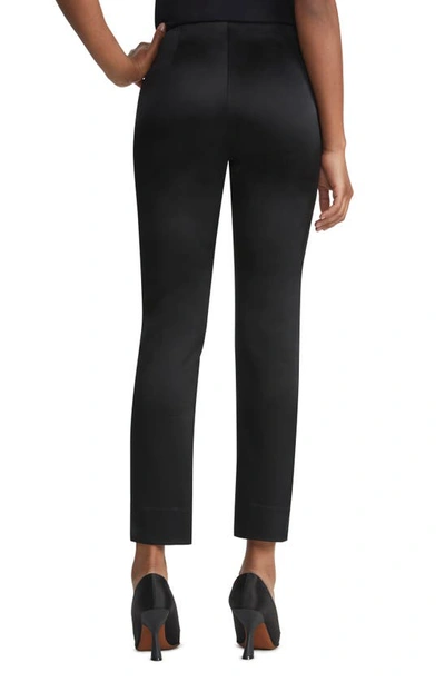 Lafayette 148 Stanton Cropped Slit Hem Trousers In Black