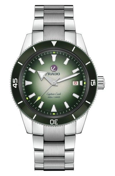 Rado Captain Cook X Cameron Norrie Mens Automatic Watch R32149318 In Green