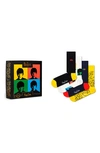 Happy Socks Assorted 4-pack Beatles Cotton Blend Crew Socks Gift Box In Beatles Combo