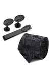 CUFFLINKS, INC THE DARK KNIGHT BATMAN SILK TIE, TIE BAR & CUFF LINKS GIFT SET