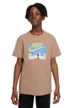 Nike Sportswear Big Kids' T-shirt In Brown