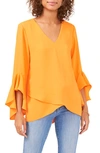 VINCE CAMUTO FLUTTER SLEEVE TUNIC