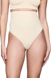 Skims Seamless Sculpt High Waist Thong In Sand