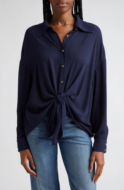 Ramy Brook Raven Shirt In Navy