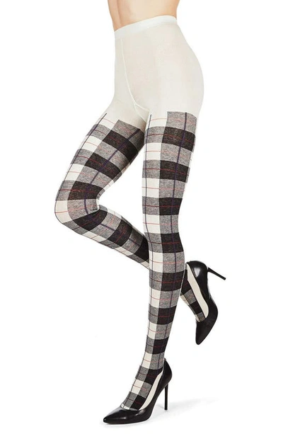 MEMOI MEMOI GLASGOW PLAID SWEATER TIGHTS