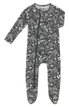 Bestaroo Space Dreams Print Footie In Charcoal
