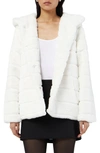 Apparis Goldie Faux Fur Quilted Short Jacket In Ivory