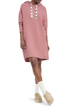 Ugg Aderlyn Fleece Lounge Hoodie Dress In Clay Pink