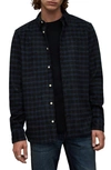 ALLSAINTS VOLANS RELAXED FIT CHECK FLANNEL LONG SLEEVE BUTTON-UP SHIRT