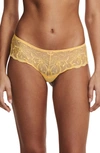Chantelle Lingerie Fleurs Hipster Thong In Sun Yellow