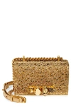 ALEXANDER MCQUEEN MINI JEWELED CRYSTAL EMBELLISHED LEATHER SATCHEL