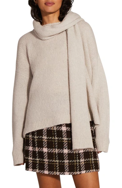 Favorite Daughter Women's Jamie Wool-cashmere Scarf Sweater In Grey