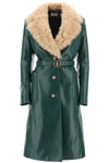 BALLY BALLY LEATHER AND SHEARLING COAT