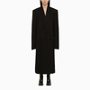 Balenciaga Black Wool Double-breasted Coat In Black