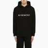 GIVENCHY BLACK LOGOED HOODIE