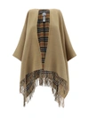 Burberry Check Wool Cape