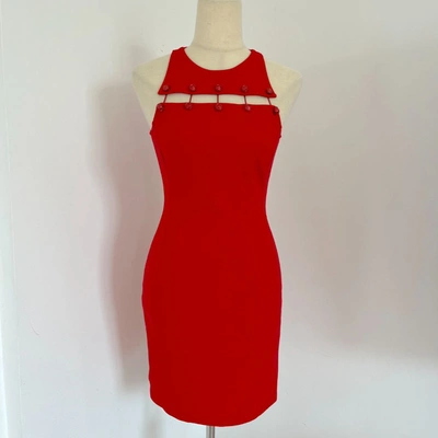 Pre-owned Versace Versus  Safety Pin Red Dress