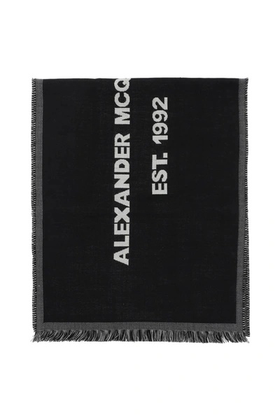 ALEXANDER MCQUEEN ALEXANDER MCQUEEN MCQUEEN GRAFFITI OVERSIZED SCARF MEN