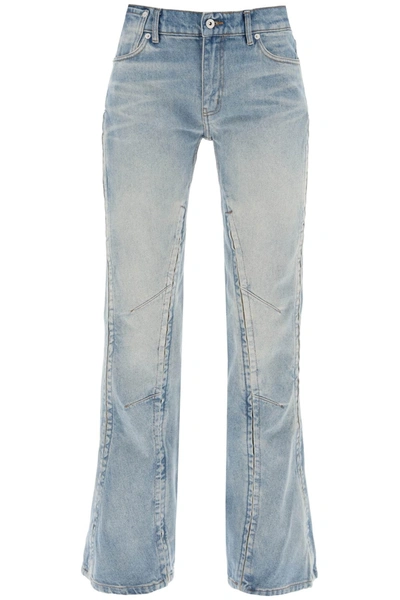 Y/project High-waisted Flared Jeans In Blue