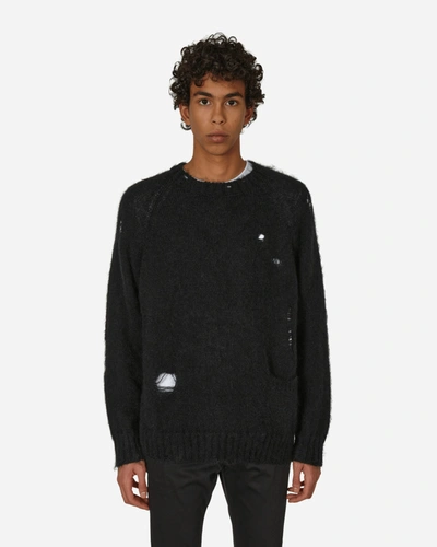 Undercover Distressed Sweater In Black