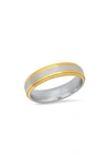 Hmy Jewelry Two-tone Ring In Silver/ Gold