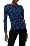 Diane Von Furstenberg Tink Top In Fortune Vine Black Blue