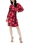 DIANE VON FURSTENBERG MIKAH LONG SLEEVE WRAP DRESS