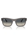 Ray Ban 56mm Gradient Square Sunglasses In Grey Flash